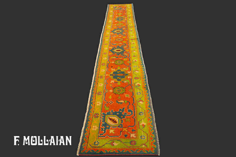 A Long Turkish Ushak (Oushak) Antique Runner n°:79001661